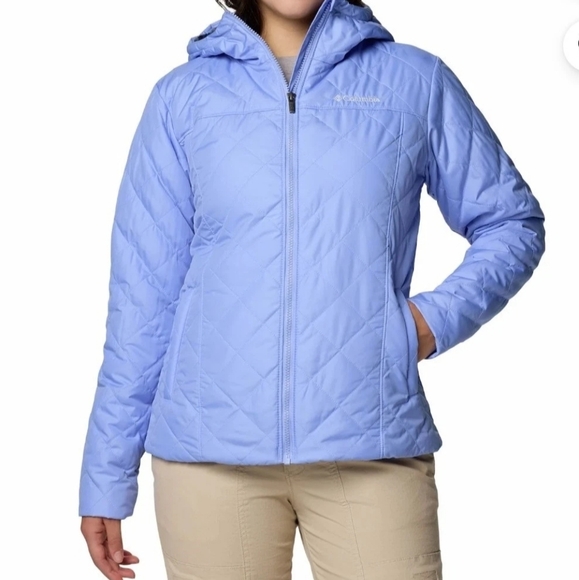 Columbia Copper Crest Hooded Serenity Purple Faux Fur Lined Ski Jacket Plus 2X - Picture 8 of 9